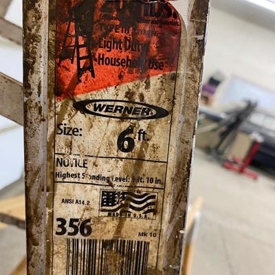 WERNER 6ft Aluminum Ladder and Sawhorses