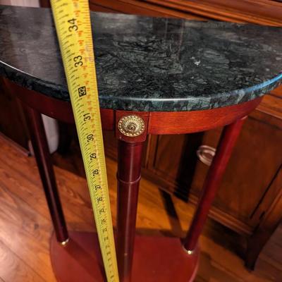 Marble Top Half Round Table