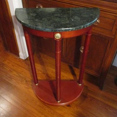 Marble Top Half Round Table