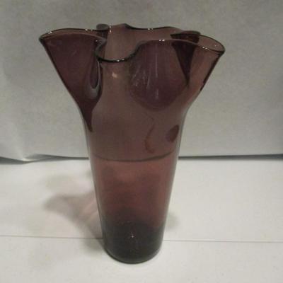 Hand Blown Purple Vase