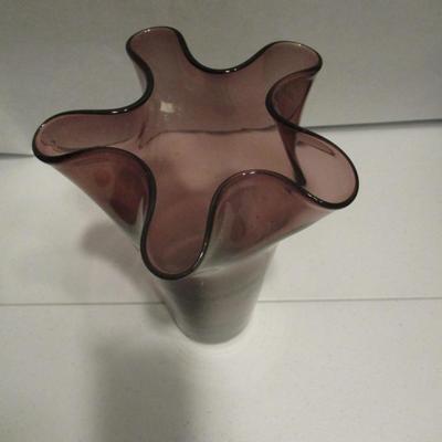 Hand Blown Purple Vase