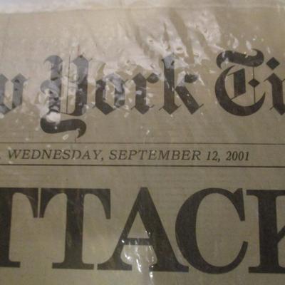 Sept 11 2001 New York Times Papers