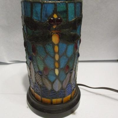 Stained Glass Dragon Fly Lamp