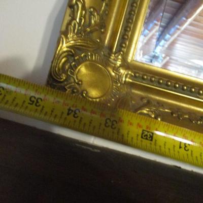 Framed Ornate Wall Mirror Approx 34 3/4