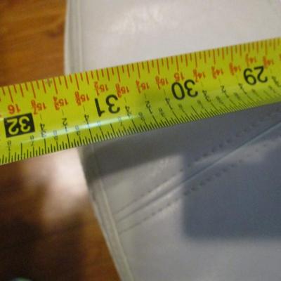 Round Faux Leather Storage Ottoman