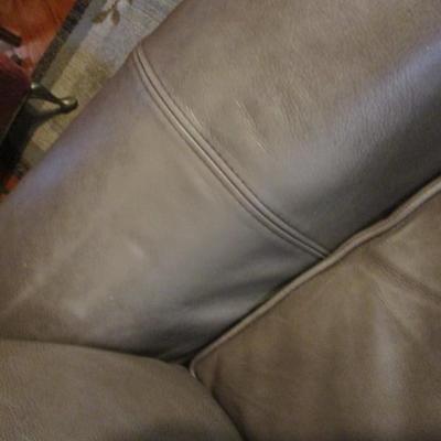 Real Leather Two Cushion Loveseat