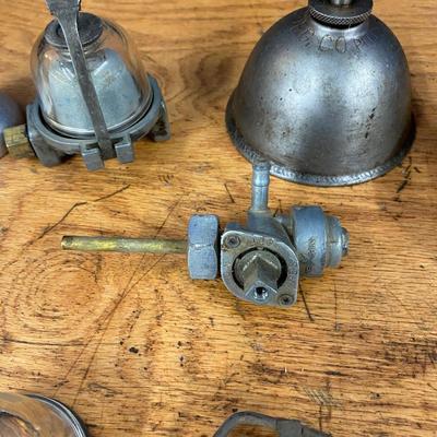 Really Neat Vintage sight glasses and Oil can