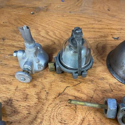 Really Neat Vintage sight glasses and Oil can