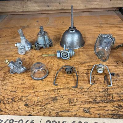 Really Neat Vintage sight glasses and Oil can
