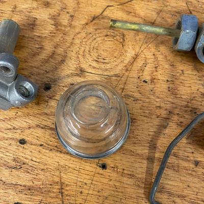 Really Neat Vintage sight glasses and Oil can