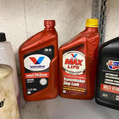 Automotive and Other Lubrcants Along With Plastic Storage Bins