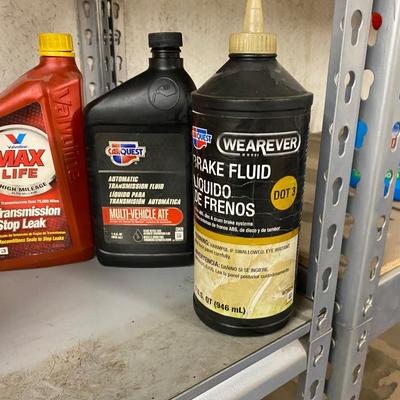Automotive and Other Lubrcants Along With Plastic Storage Bins
