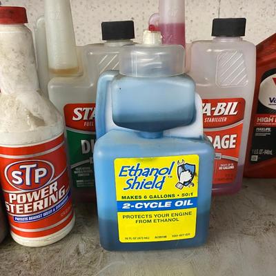 Automotive and Other Lubrcants Along With Plastic Storage Bins