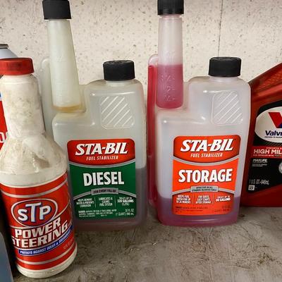 Automotive and Other Lubrcants Along With Plastic Storage Bins
