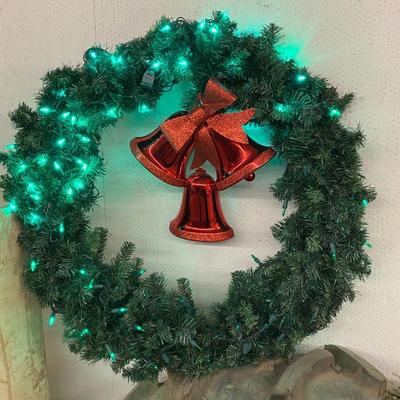 7.5ft Artificial Christmas Tree, Wreath and Tins