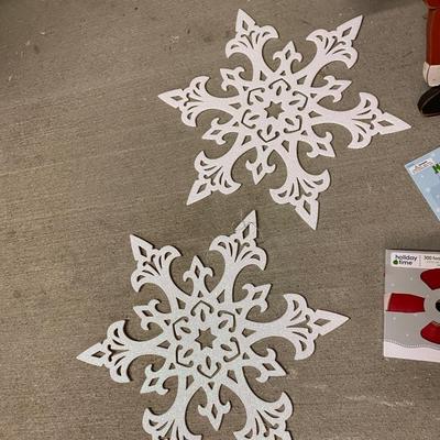 Christmas Decorations - ribbons - lights- Santa and more