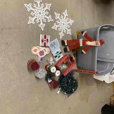 Christmas Decorations - ribbons - lights- Santa and more