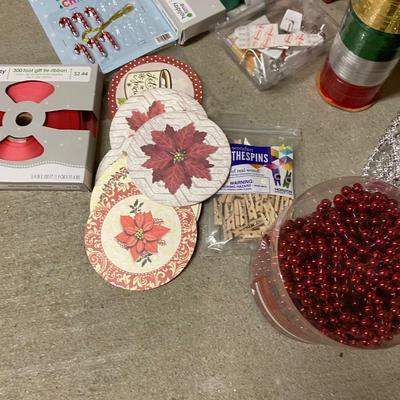 Christmas Decorations - ribbons - lights- Santa and more