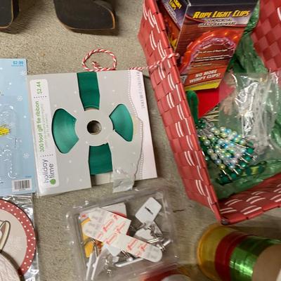 Christmas Decorations - ribbons - lights- Santa and more