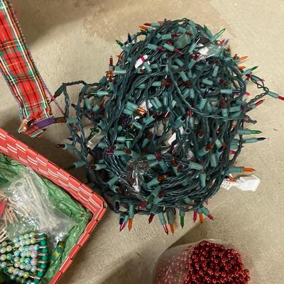 Christmas Decorations - ribbons - lights- Santa and more