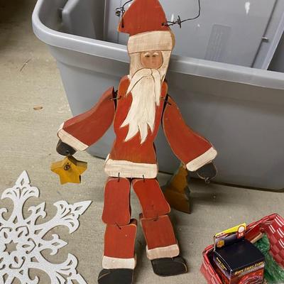 Christmas Decorations - ribbons - lights- Santa and more