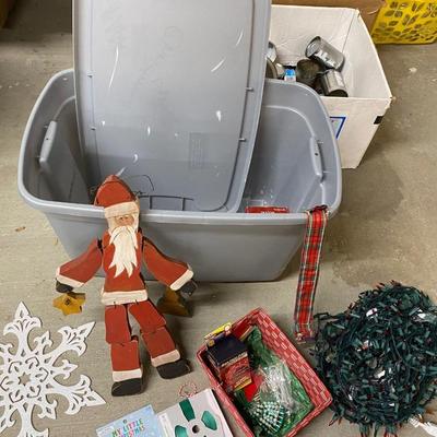 Christmas Decorations - ribbons - lights- Santa and more