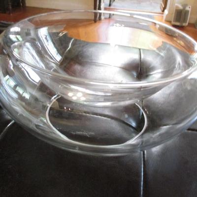 Double Walled Floating Glass Bowl