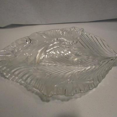 Glass Leaf Platter