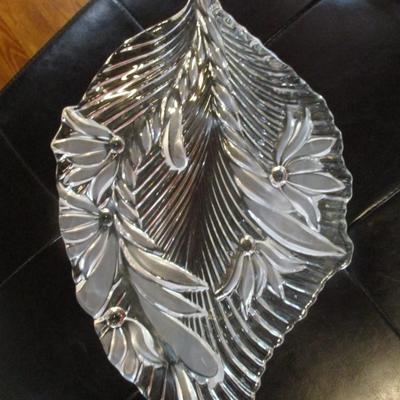 Glass Leaf Platter