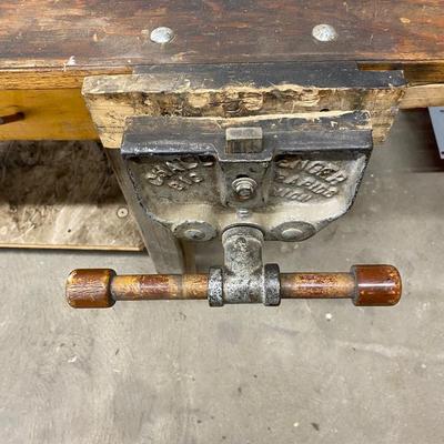 Work Bench with Super Cool Vintage Vise