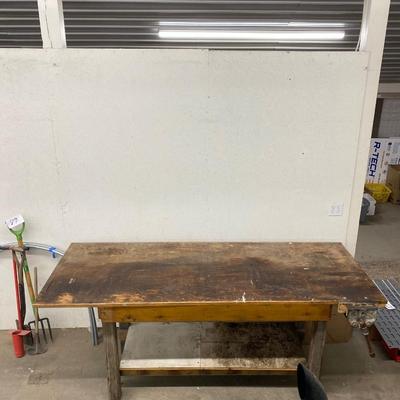 Work Bench with Super Cool Vintage Vise