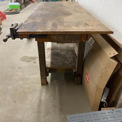 Work Bench with Super Cool Vintage Vise