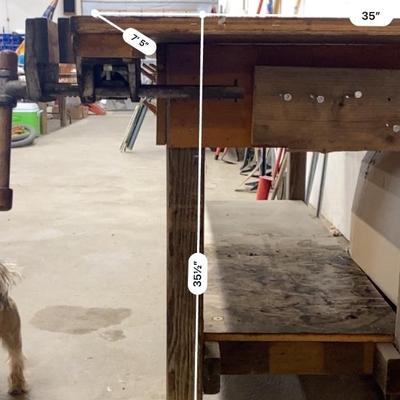 Work Bench with Super Cool Vintage Vise