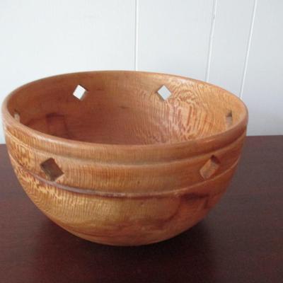 Sycamore Wooden Fruit Bowl Hand Made Roy Boulineau
