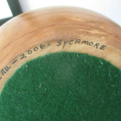 Sycamore Wooden Fruit Bowl Hand Made Roy Boulineau