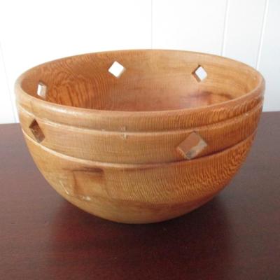 Sycamore Wooden Fruit Bowl Hand Made Roy Boulineau