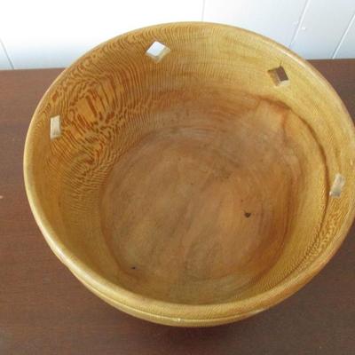 Sycamore Wooden Fruit Bowl Hand Made Roy Boulineau