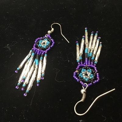Glass Beaded Native Style Earrings