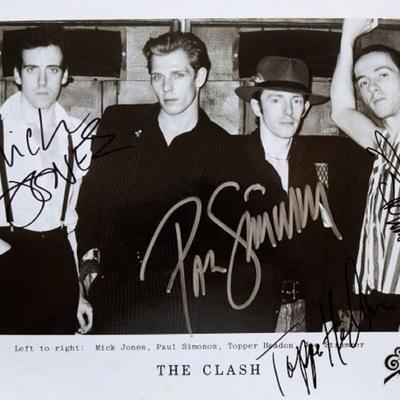 The Clash signed promo photo