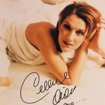 Celine Dion signed promo photo 