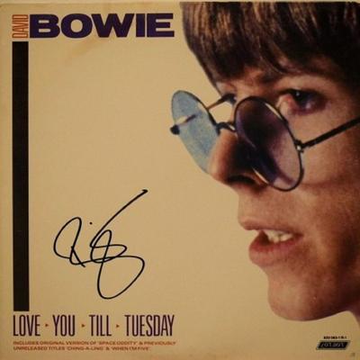 David Bowie signed Love You Till Tuesday album
