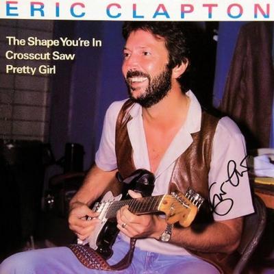 Eric Clapton signed The Shape You're In 12 Inch Single from the album 'Money & Cigarettes'