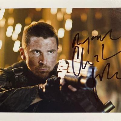 Terminator Salvation Christian Bale signed movie photo