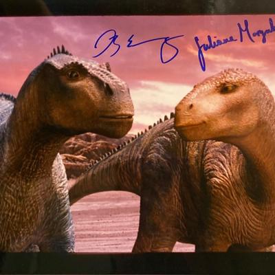 Dinosaur D.B. Sweeney and Julianna Margulies signed movie photo