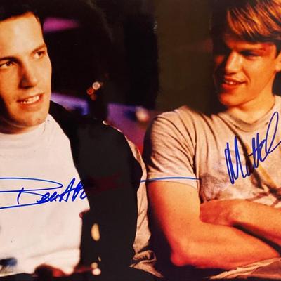 Good Will Hunting Ben Affleck and Matt Damon signed movie photo. GFA Authenticated