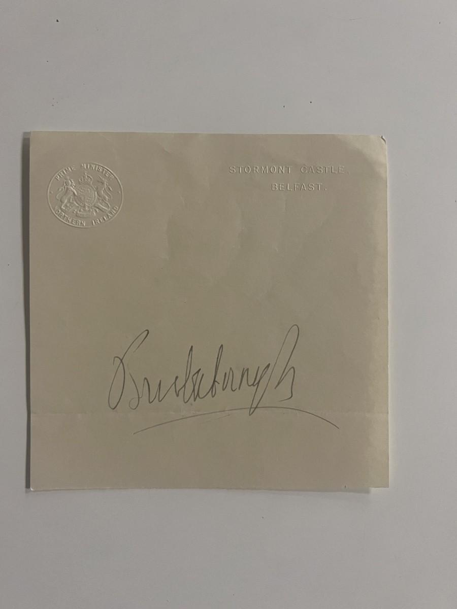 Basil Brooke, 1st Viscount Brookeborough signed envelope