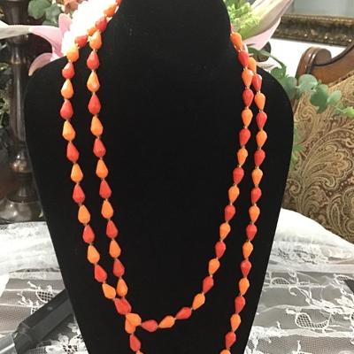 Gorgeous Burnt Orange Vintage Bracelet and Necklace
