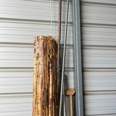 Bamboo Window Shade and Garden Tools