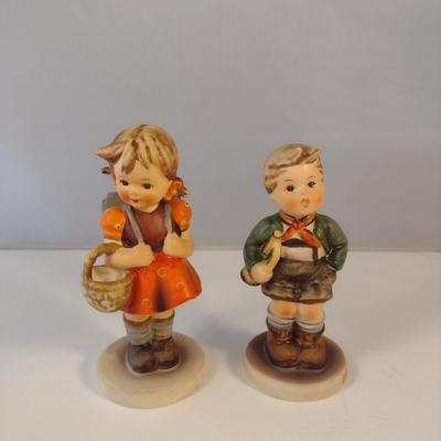Pair of Hummel Figurines- School Boy and Girl