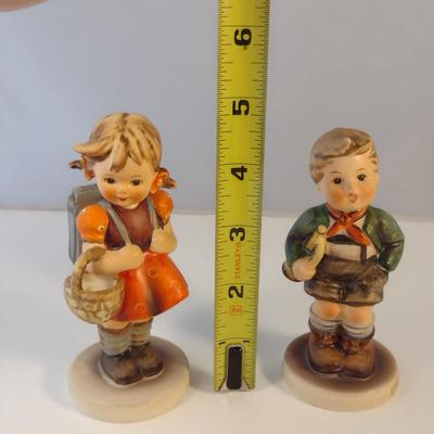 Pair of Hummel Figurines- School Boy and Girl